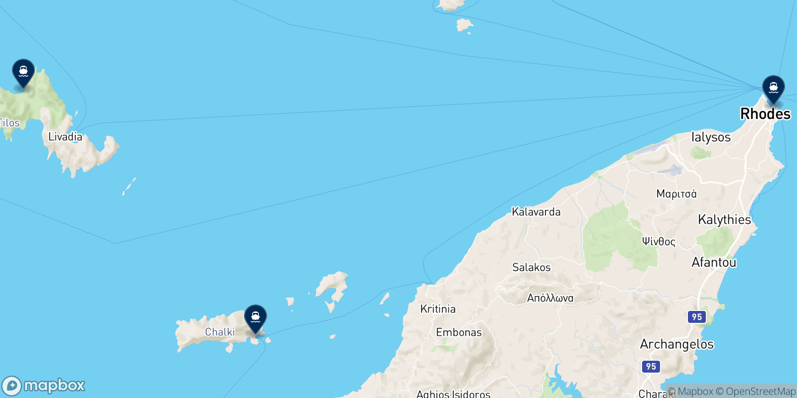 Alko Ferries destinations map