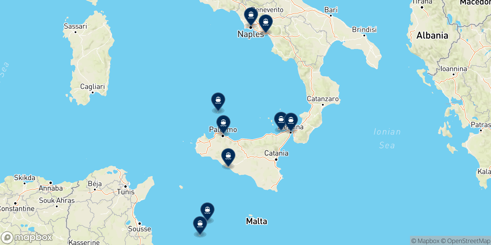 Caronte & Tourist destination map