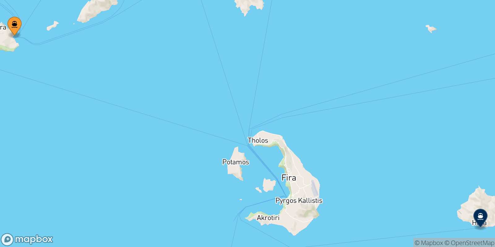 Folegandros Anafi route map
