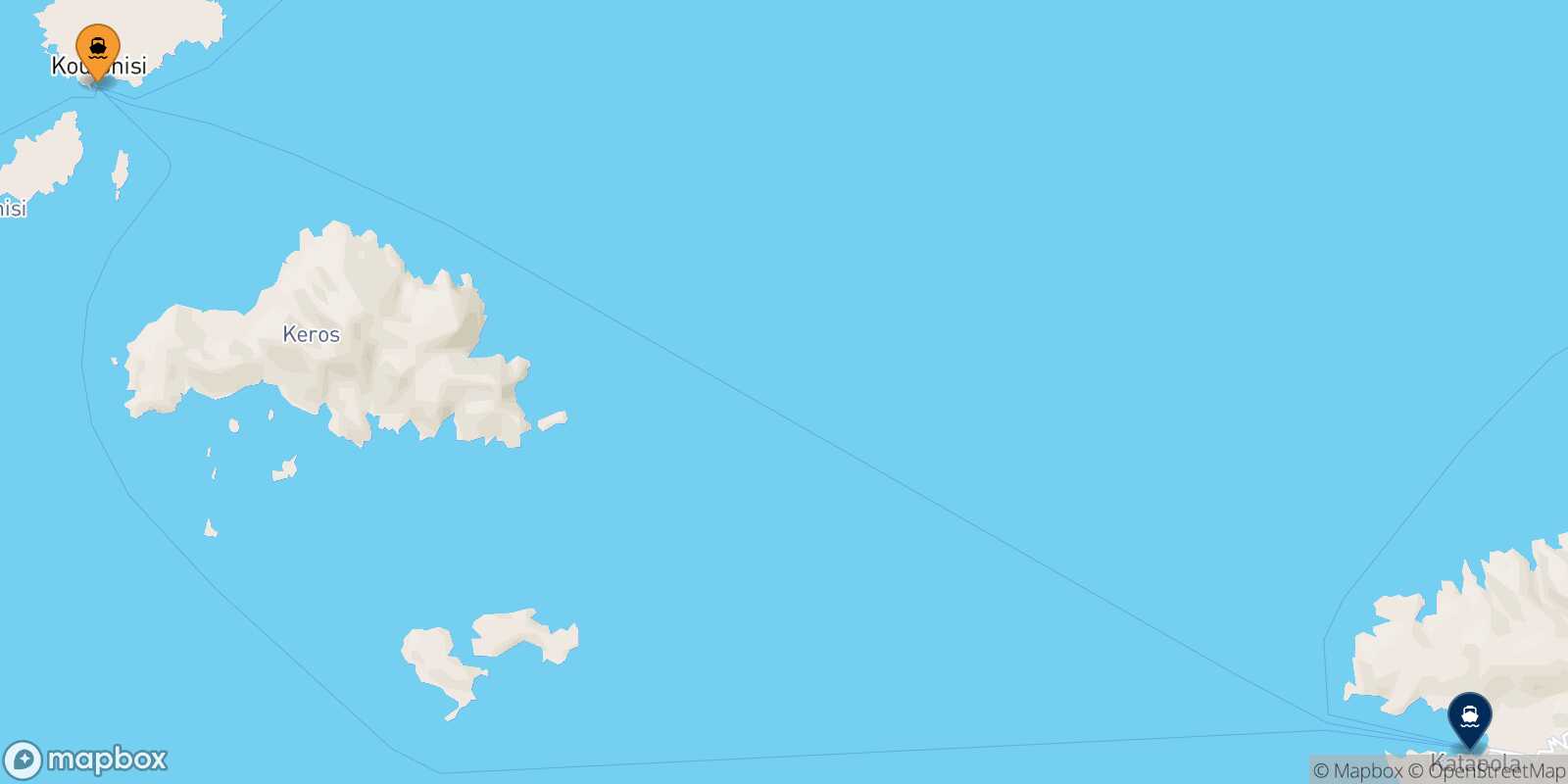 Koufonissi Katapola (Amorgos) route map