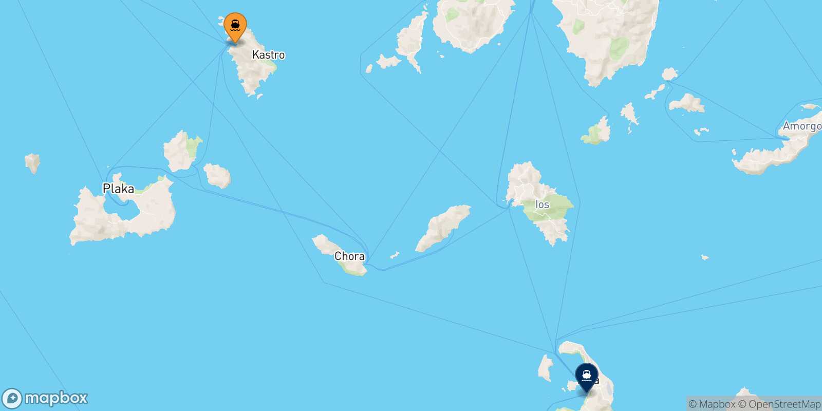 Sifnos Thira (Santorini) route map