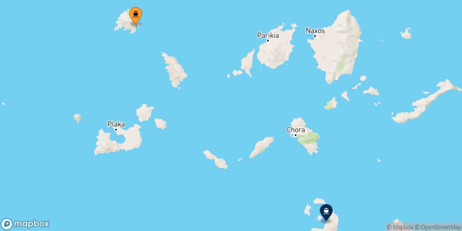 Serifos Thira (Santorini) route map