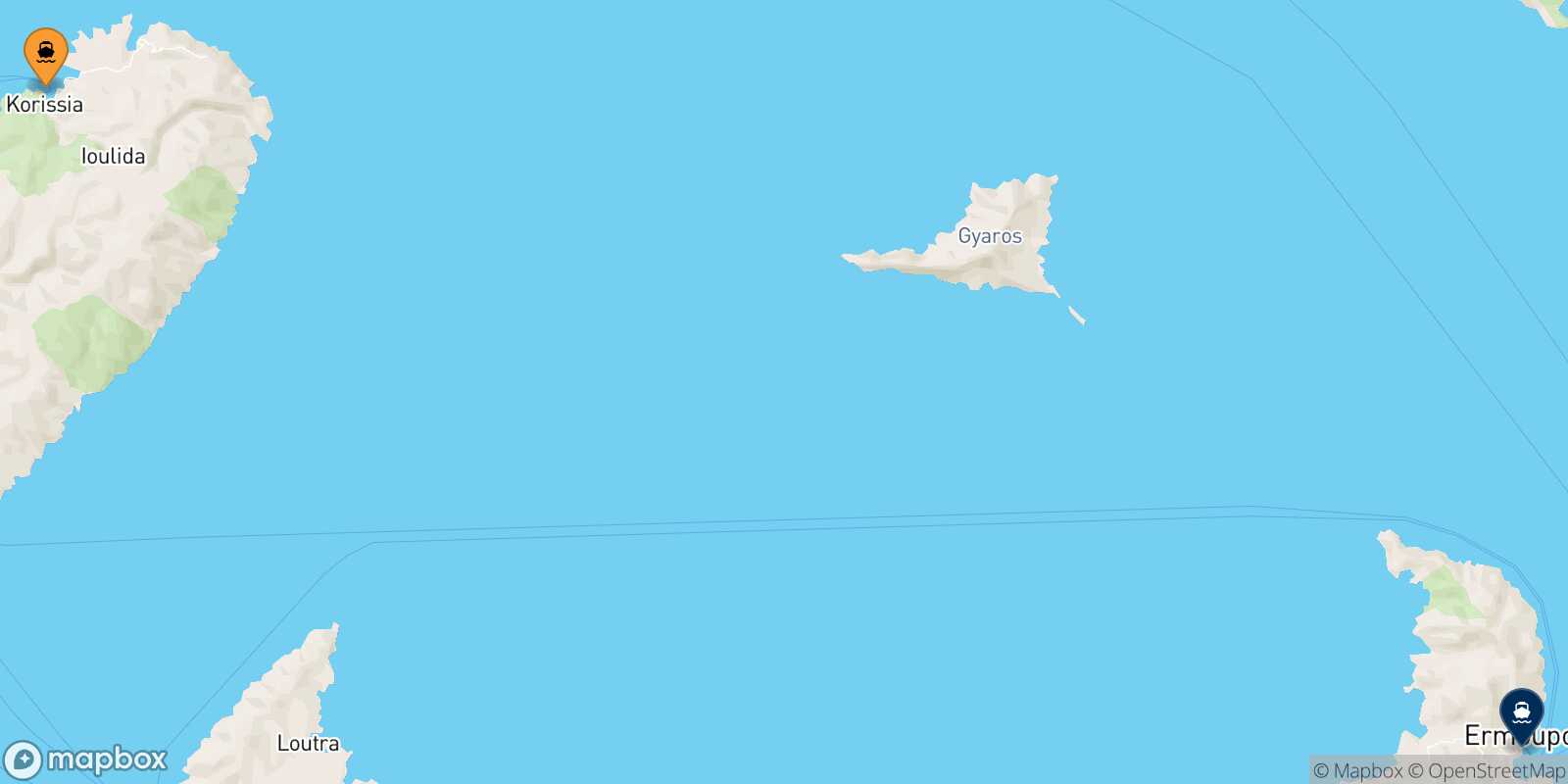 Kea Syros route map