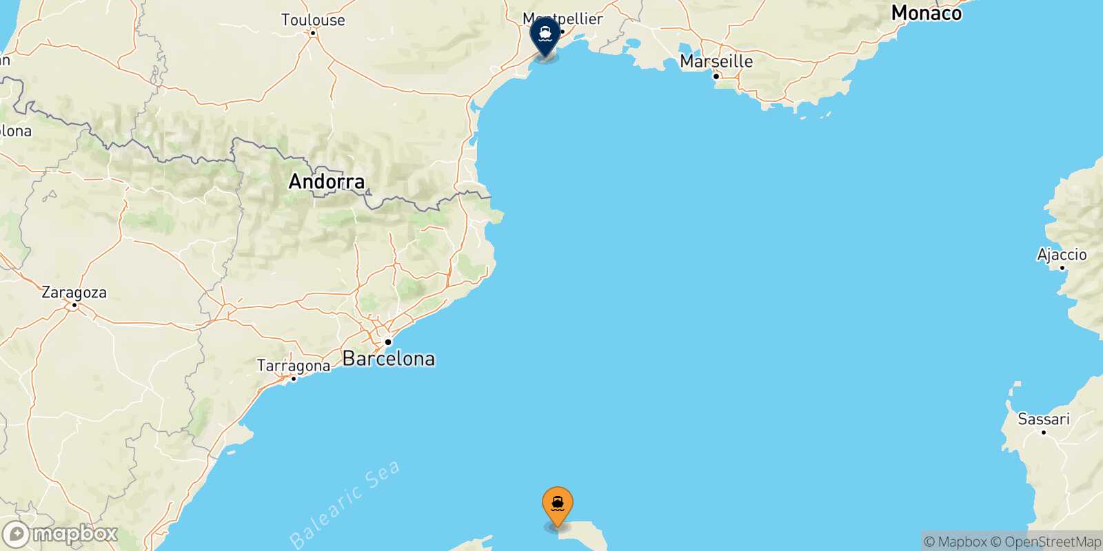 Ciutadella (Minorca) Sete route map