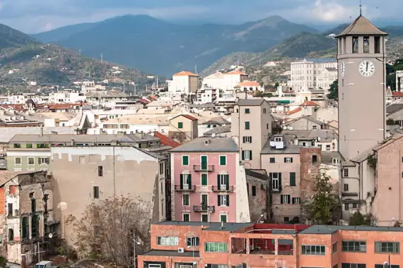 View of Savona city center, Italy.