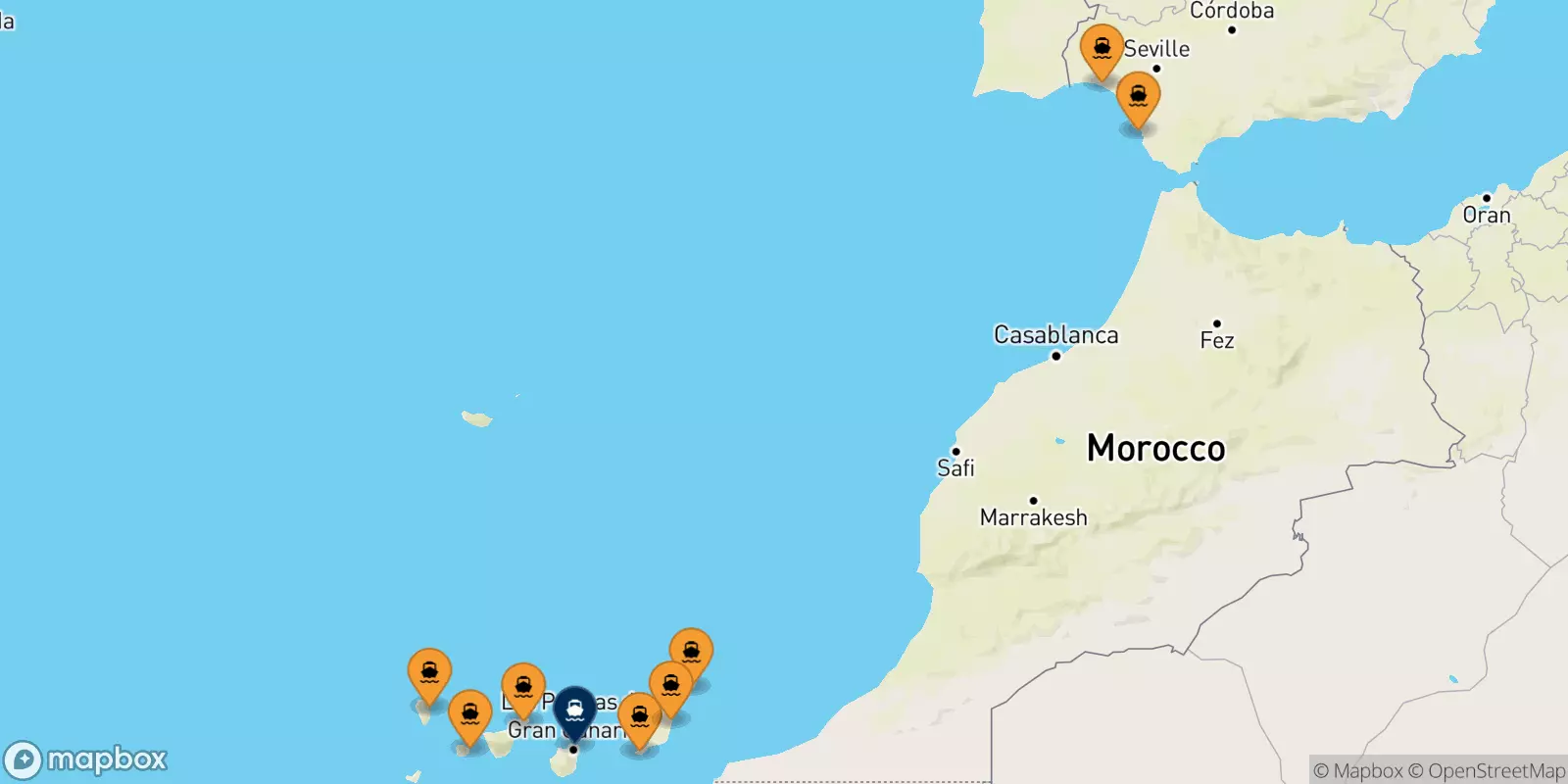 Ferries to Las Palmas De Gran Canaria