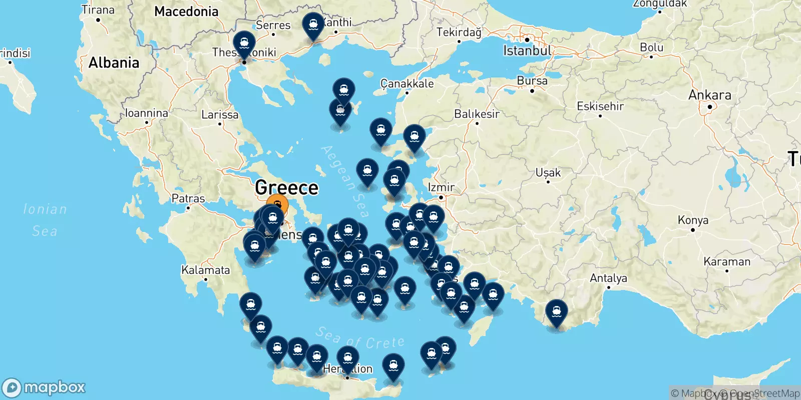 Ferries from Piraeus