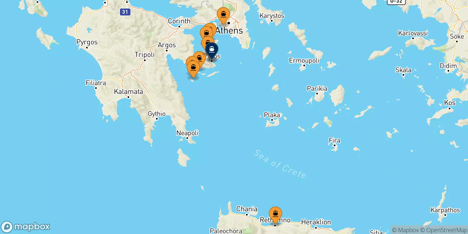 Ferries to Poros