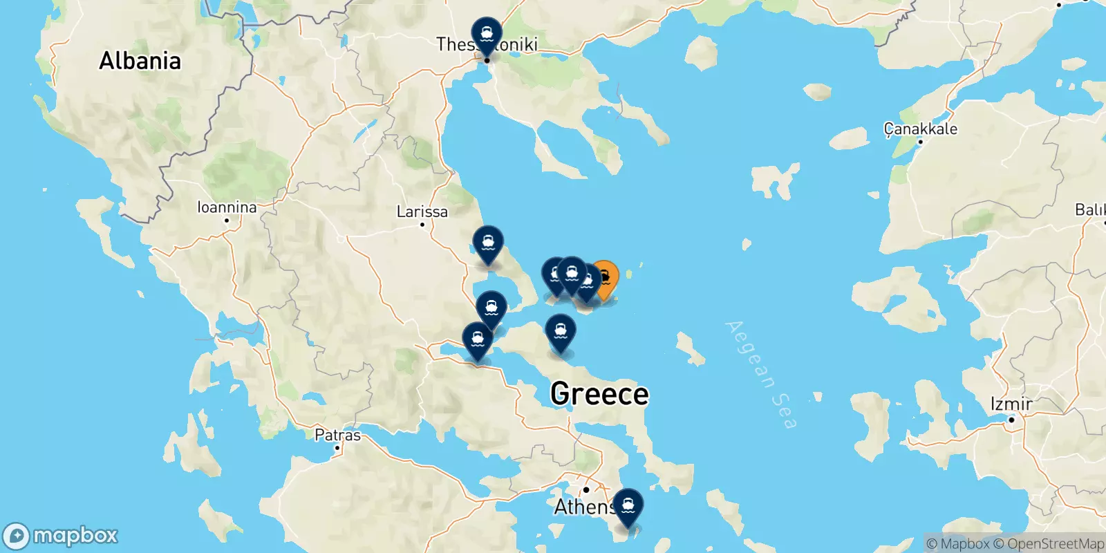 Ferries from Alonissos to Greece