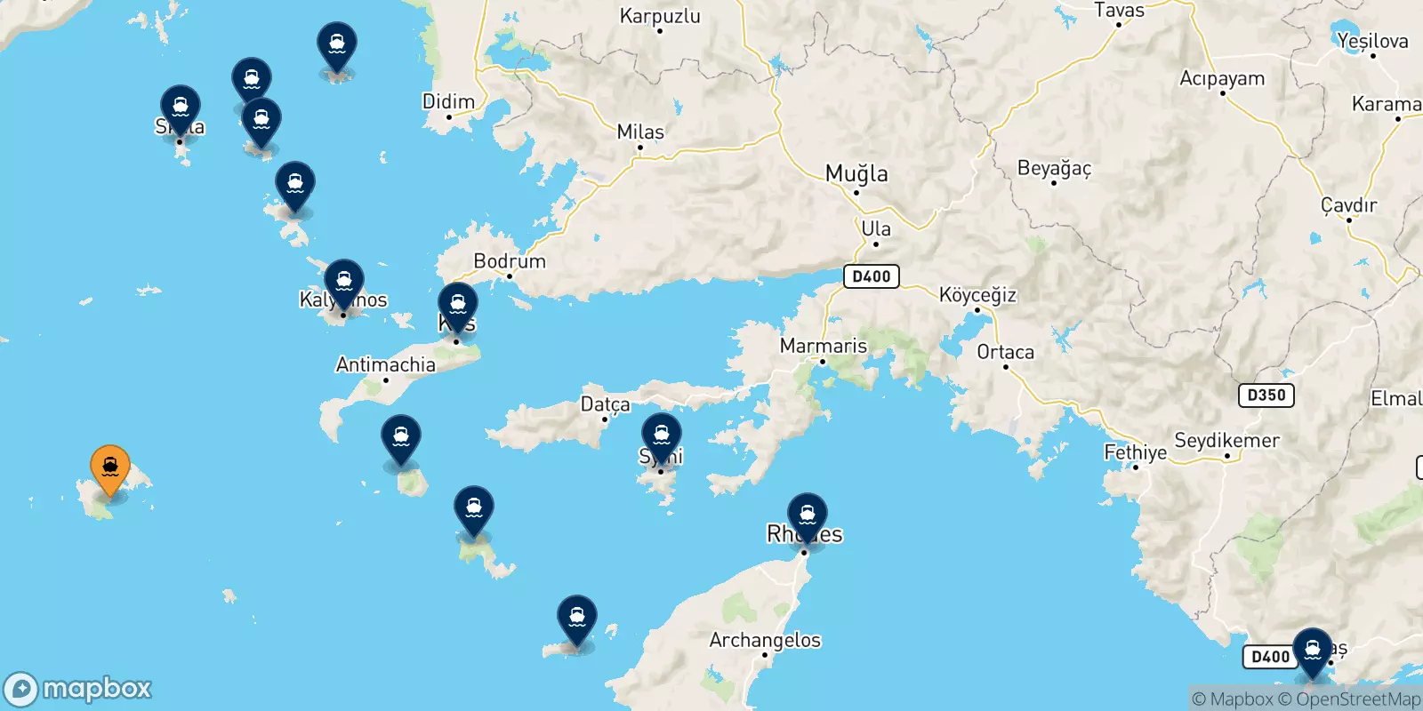 Ferries from Astypalea to the Dodecanese Islands