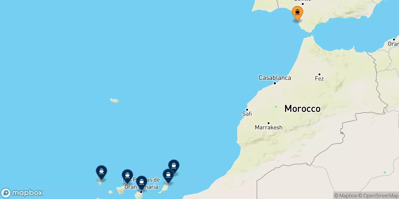 Ferries from Cadiz to the Canary Islands