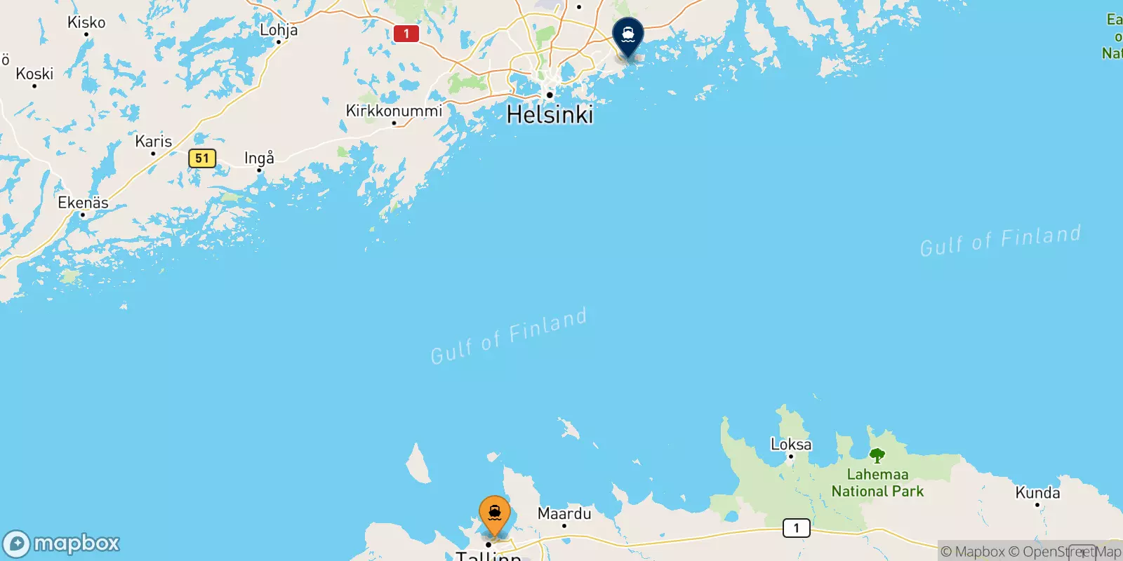 Ferries from Estonia to Helsinki