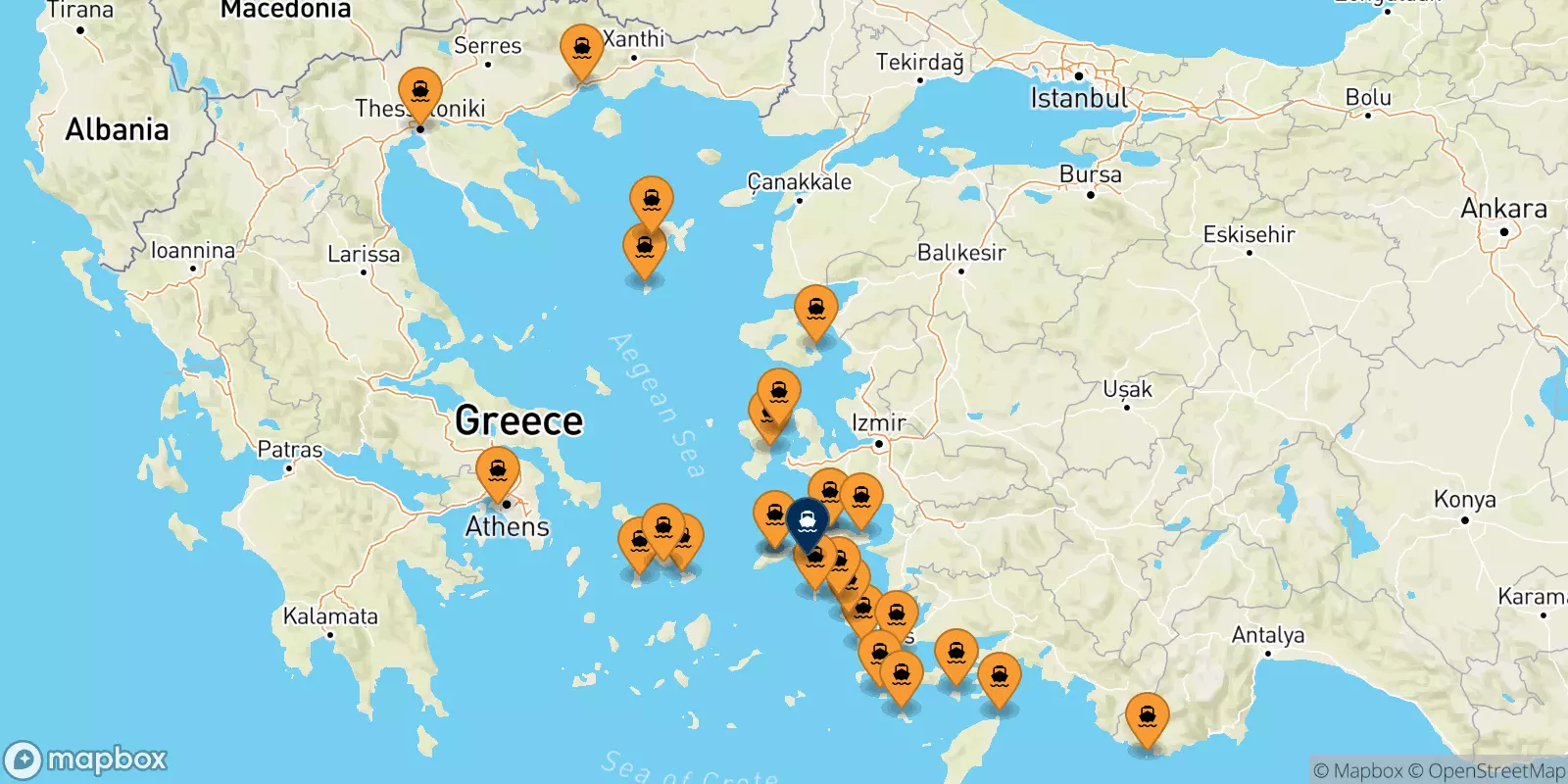 Ferries from Greece to Fourni