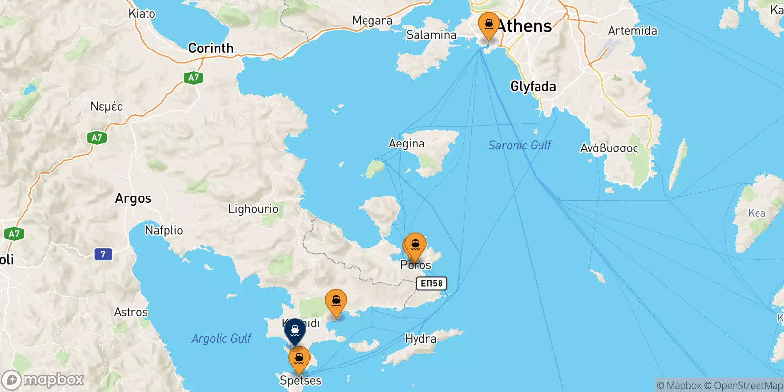 Ferries from Greece to Porto Heli