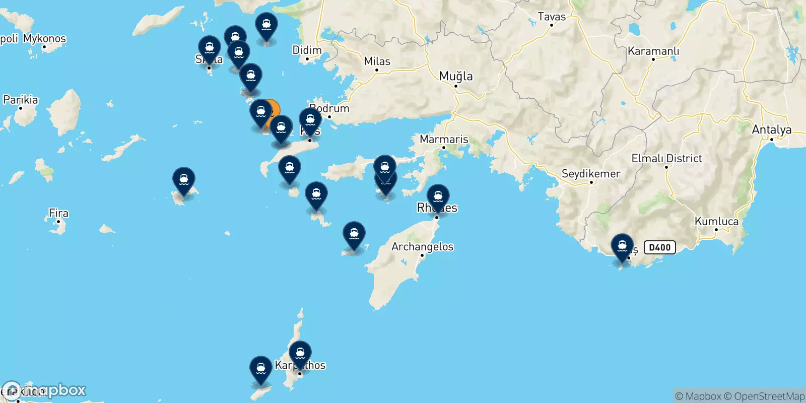 Ferries from Kalymnos to the Dodecanese Islands