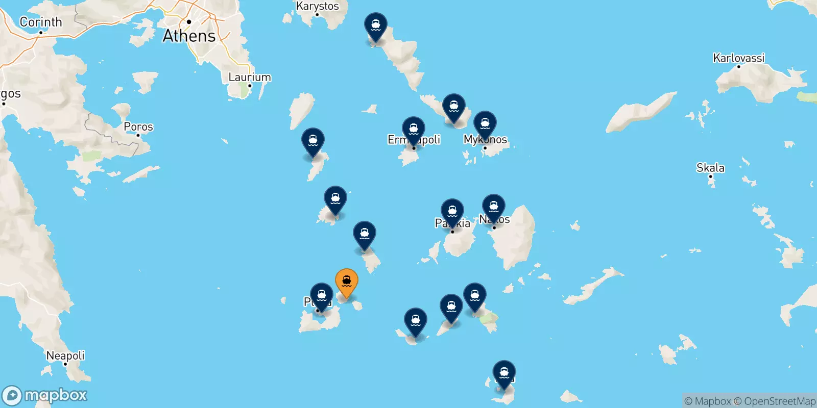 Ferries from Kimolos to the Cyclades Islands