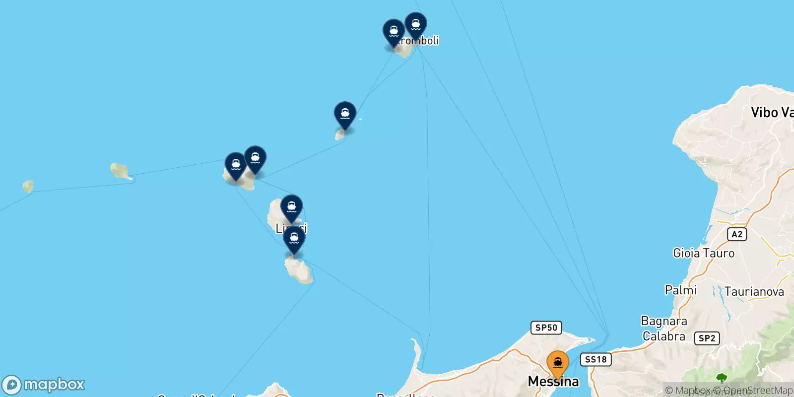 Ferries from Messina to the Aeolian Islands