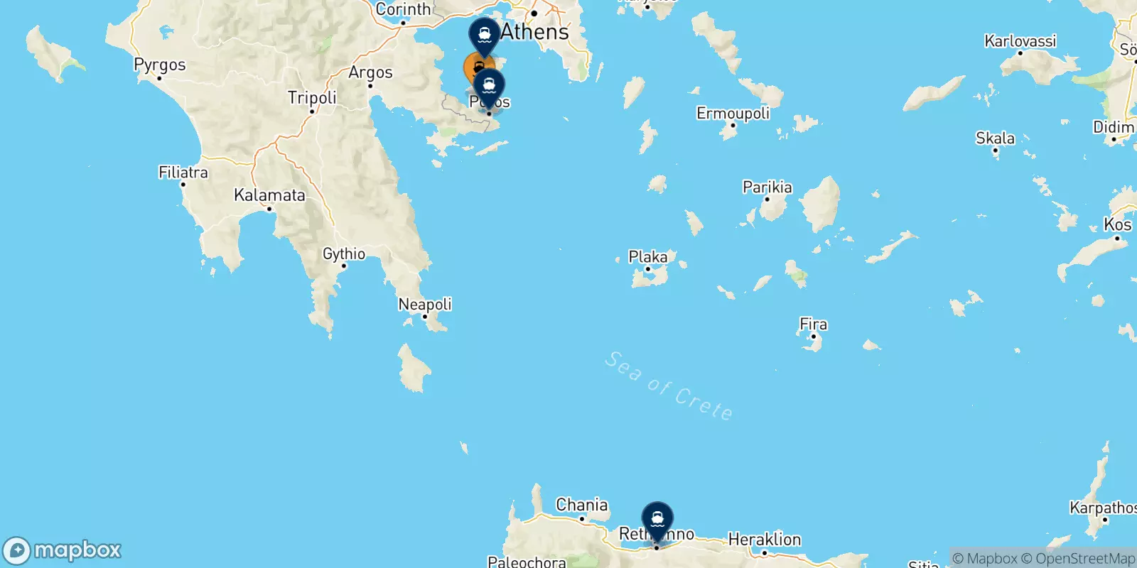 Ferries from Methana to the Saronic Islands