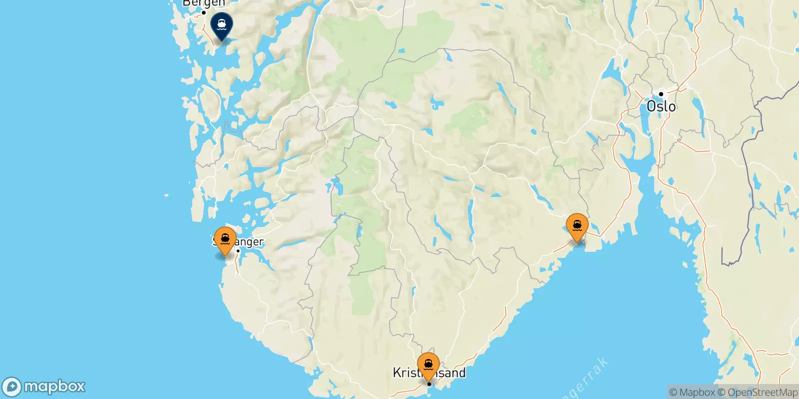 Ferries from Norway to Bergen