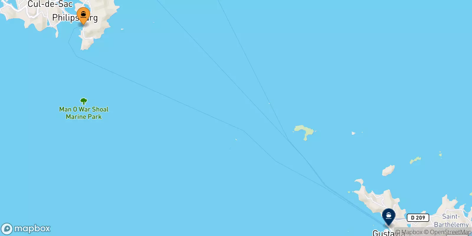 Ferries from Philipsburg (St Maarten) to Gustavia (St Barth)