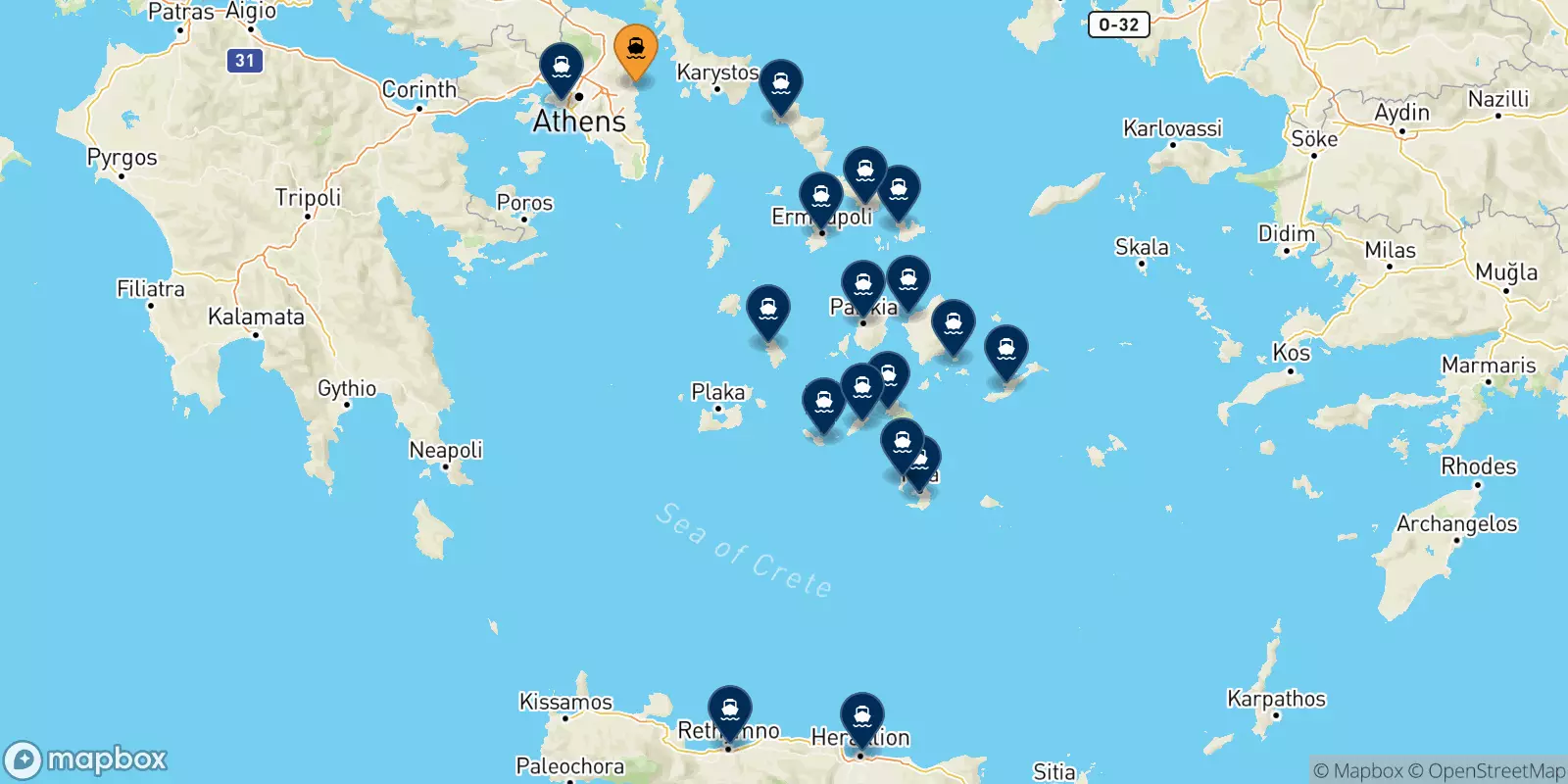 Ferries from Rafina to Greece