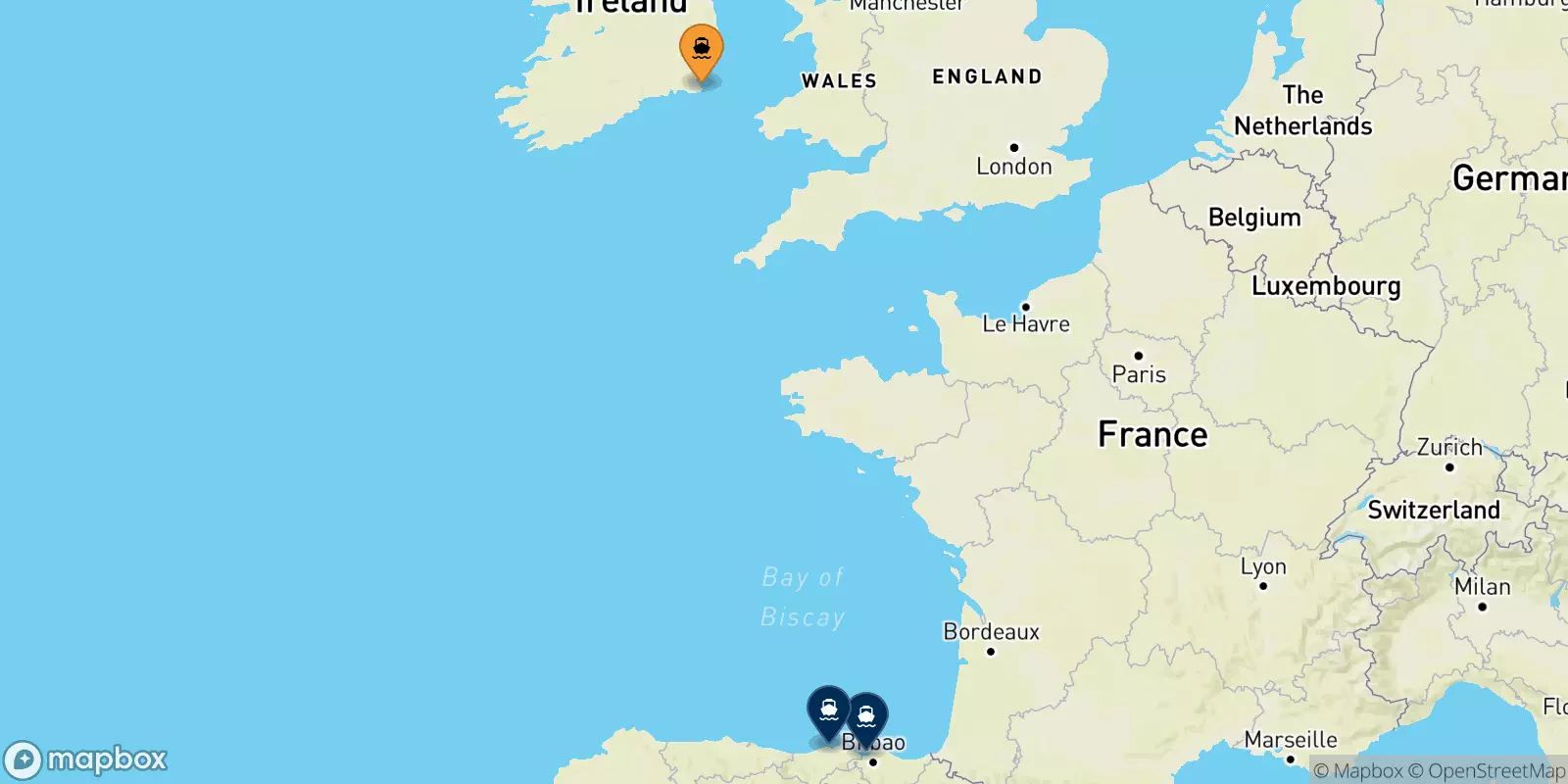 Ferries from Rosslare to Spain