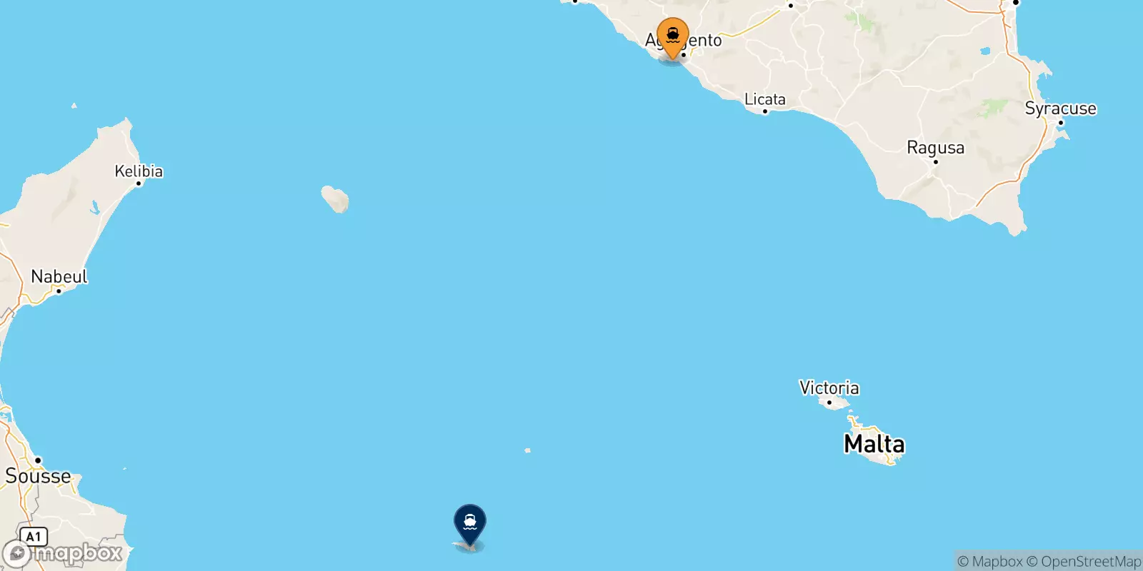 Ferries from Sicily to Lampedusa