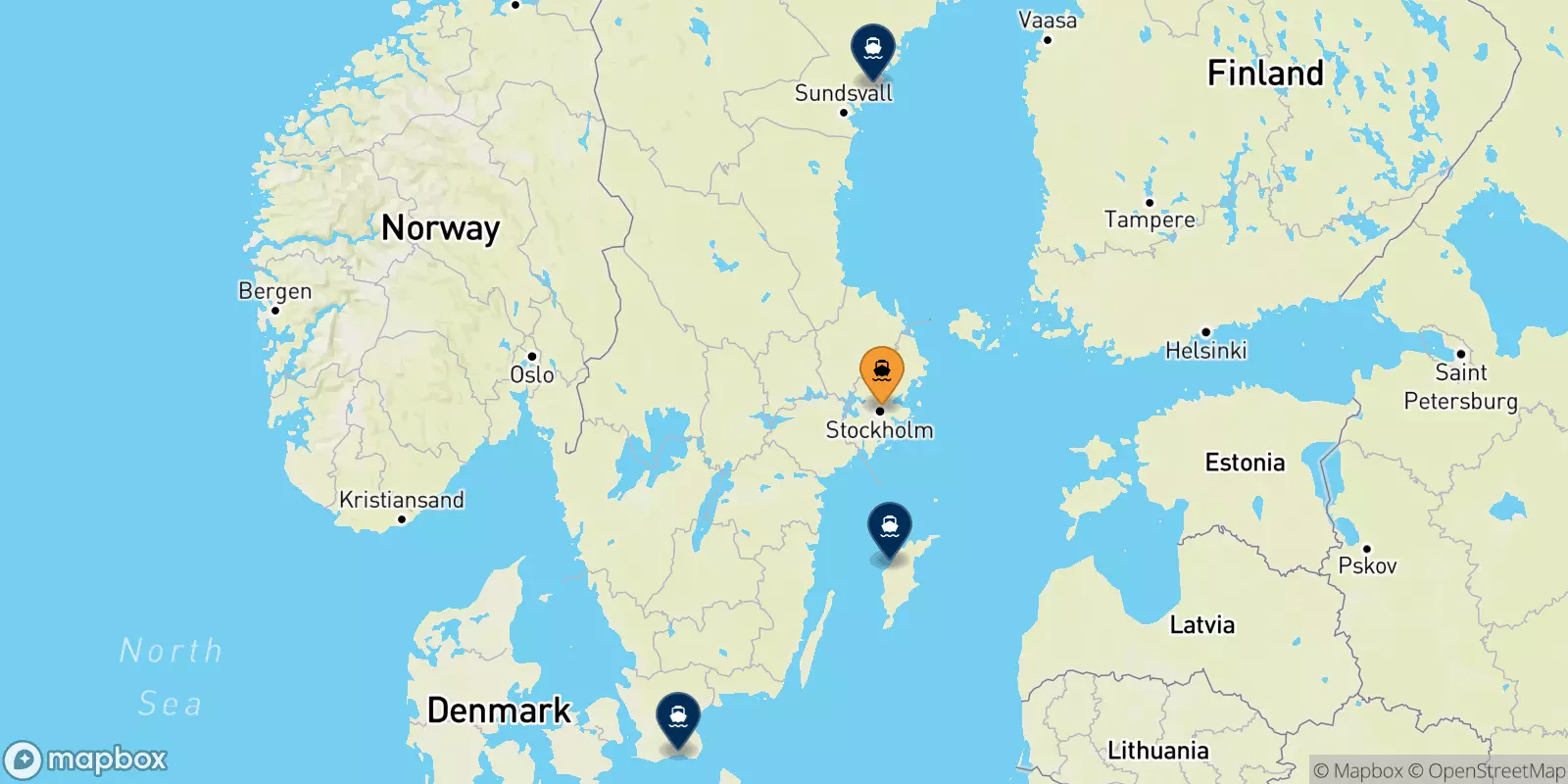 Ferries from Stockholm to Sweden