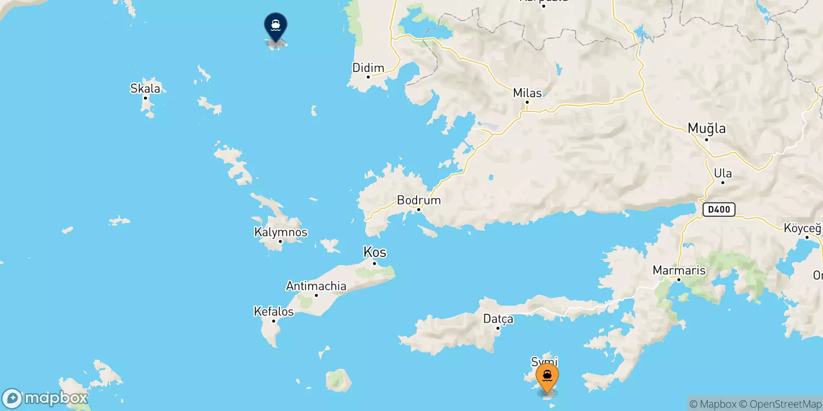 Ferries from Panormitis (Symi) to Agathonisi