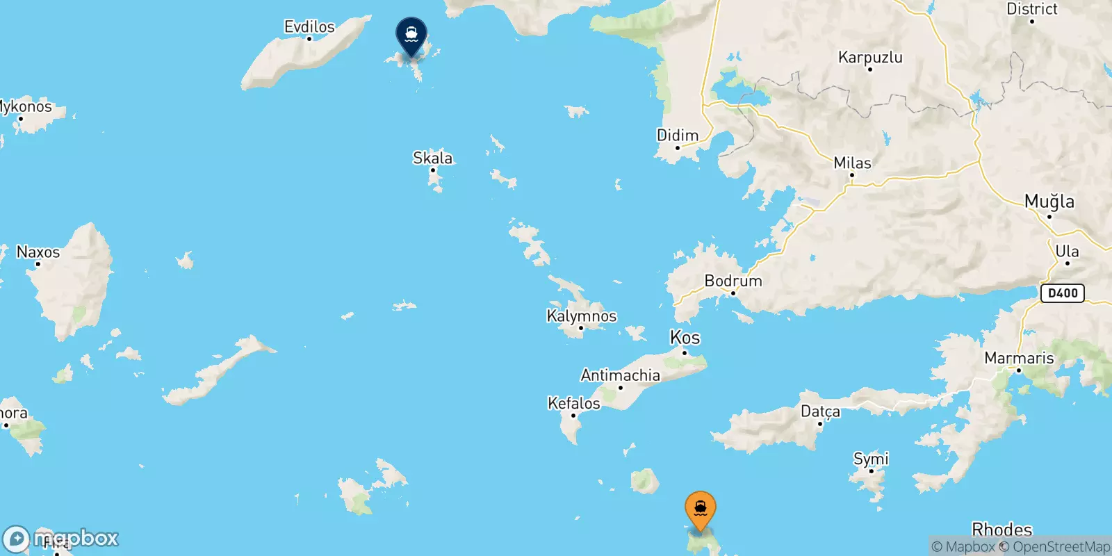 Ferries from Tilos to Fourni