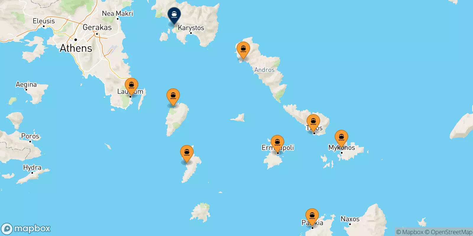 Ferries to Karystos