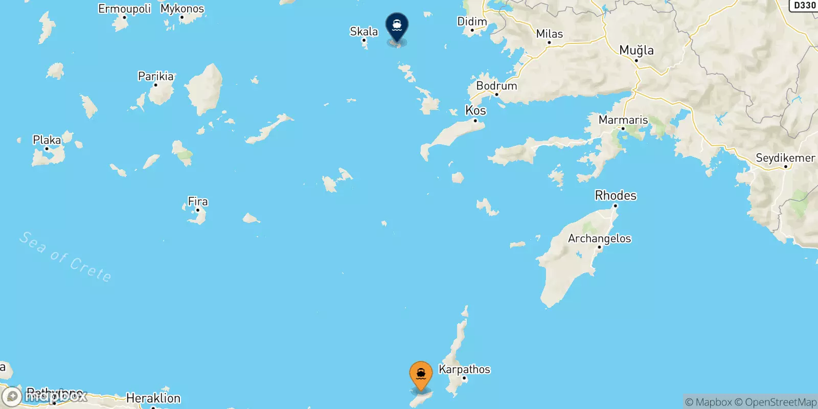 Ferries from Kasos to Lipsi