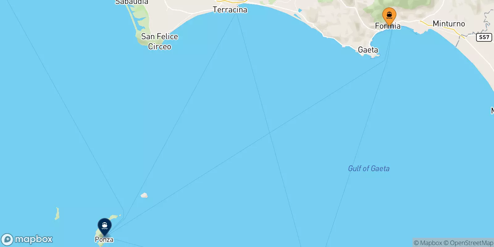 Ferries from Formia to Ponza