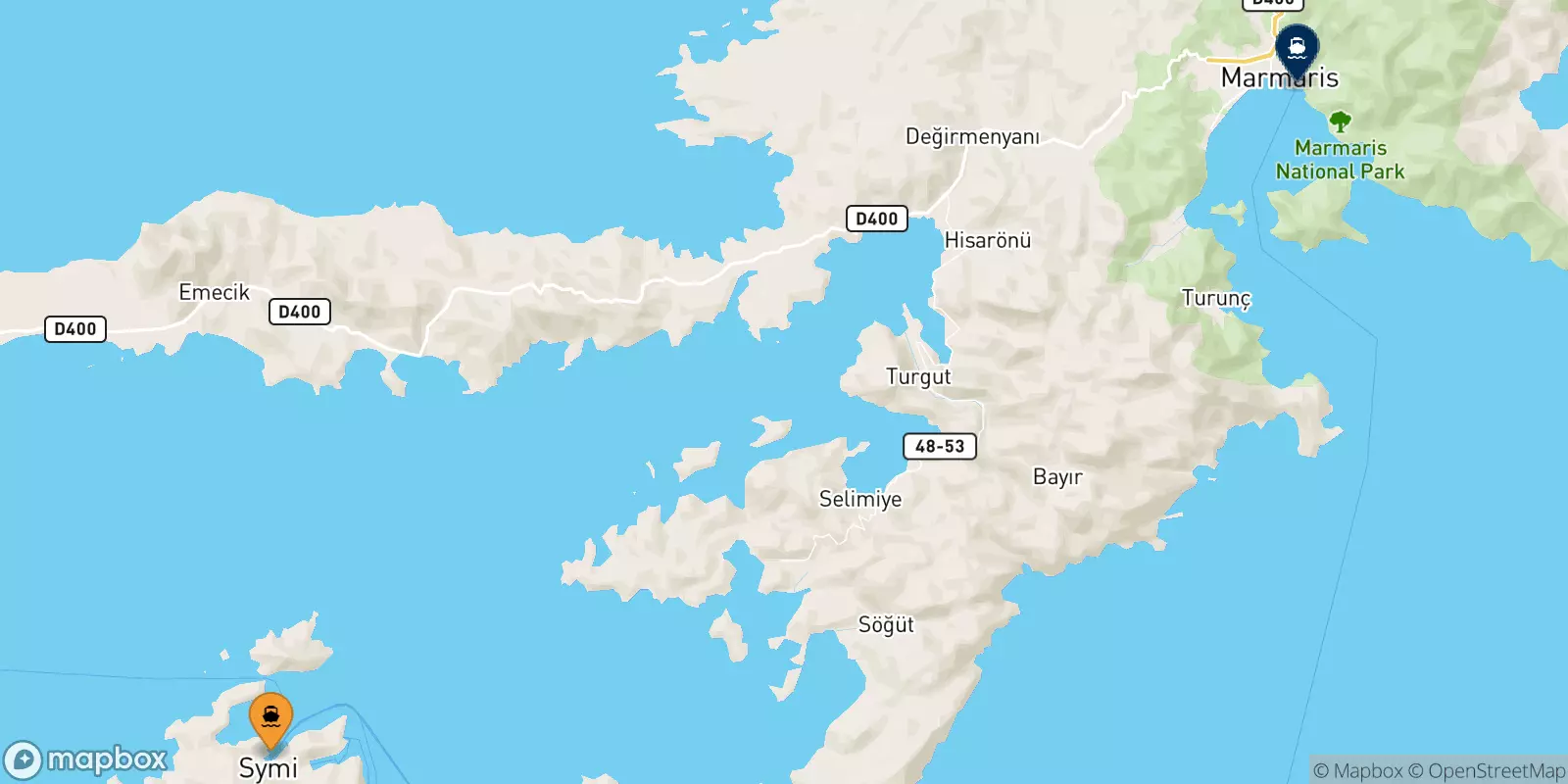 Ferries from Symi to Marmaris