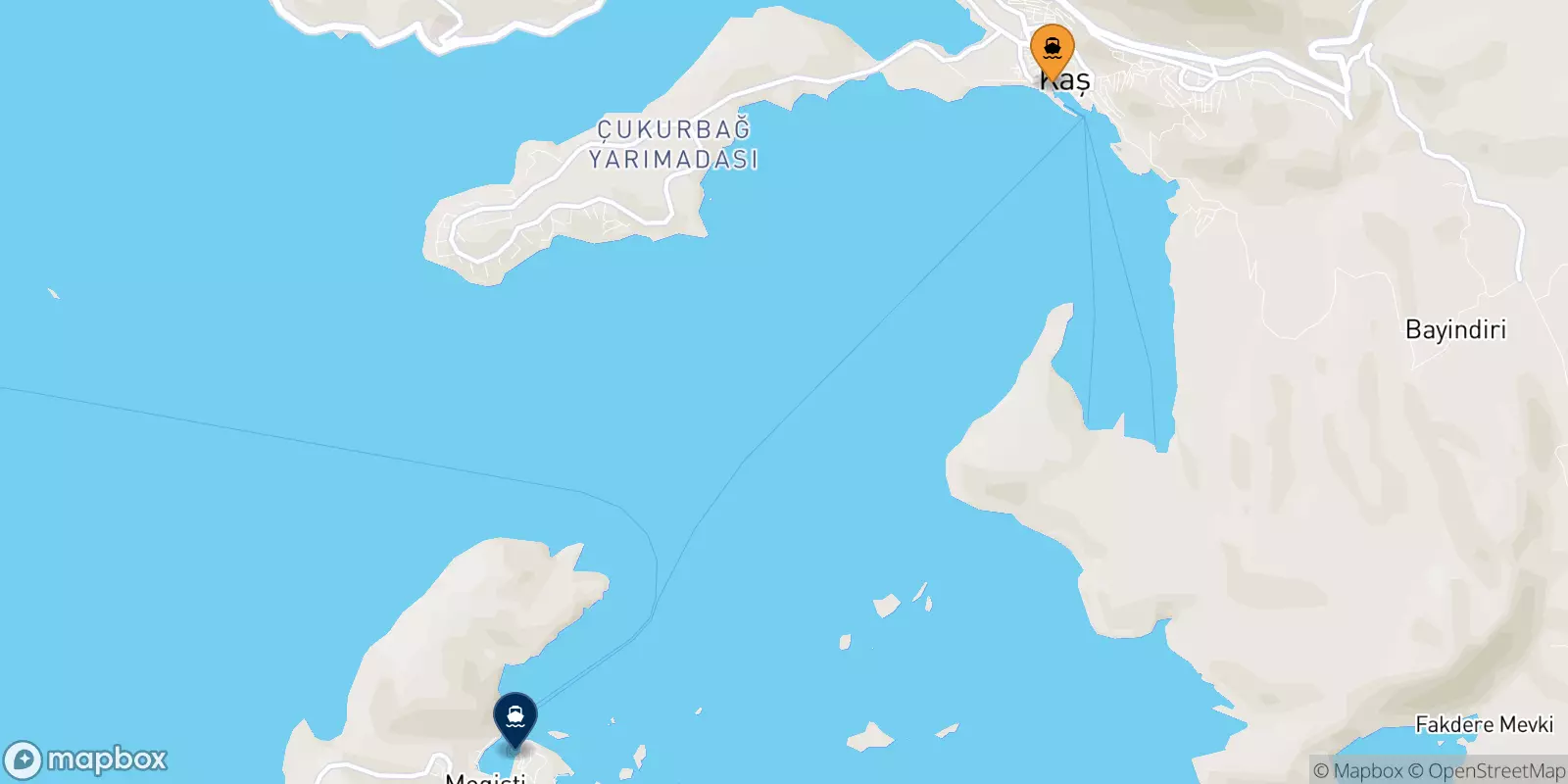 Ferries from Kas to Greece