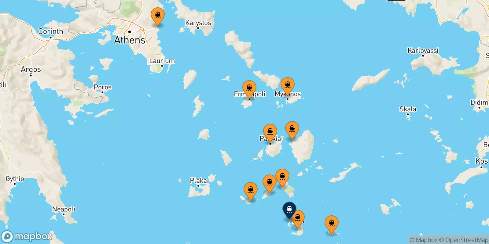 Ferries from Greece to Thirassia