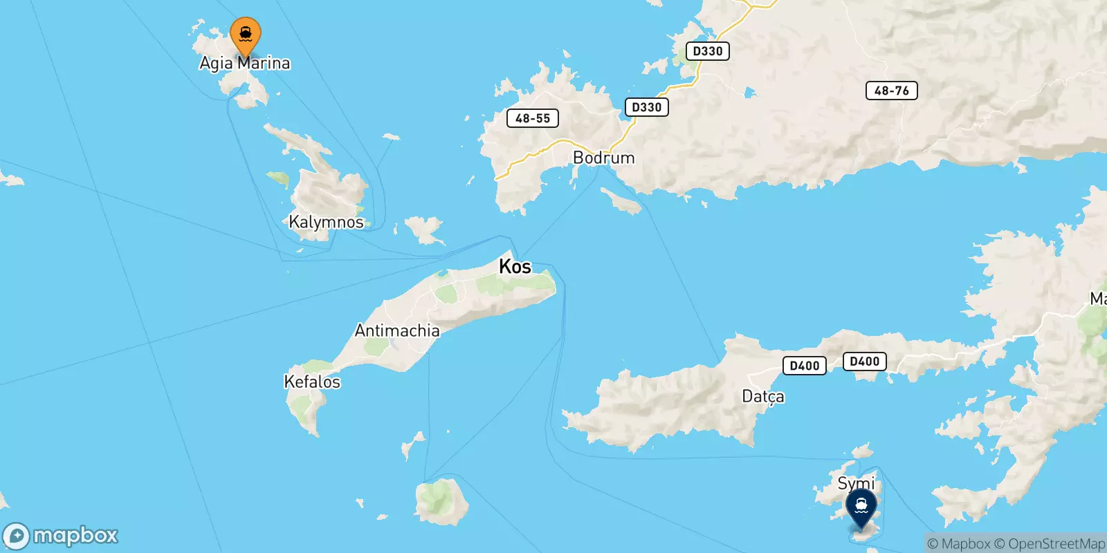 Ferries from Leros to Panormitis (Symi)