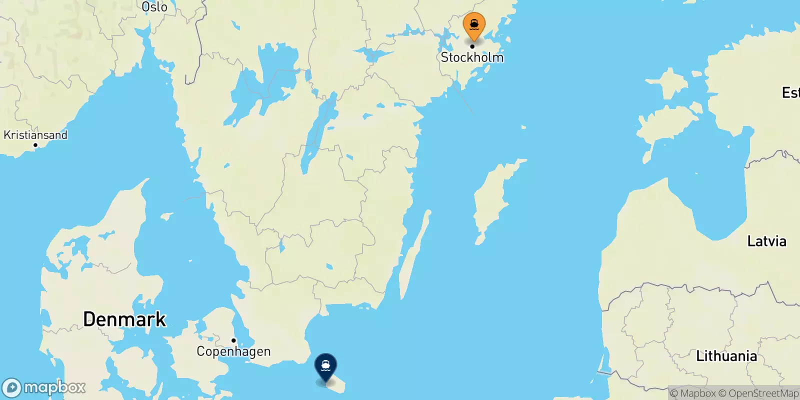 Ferries from Sweden to Bornholm Island