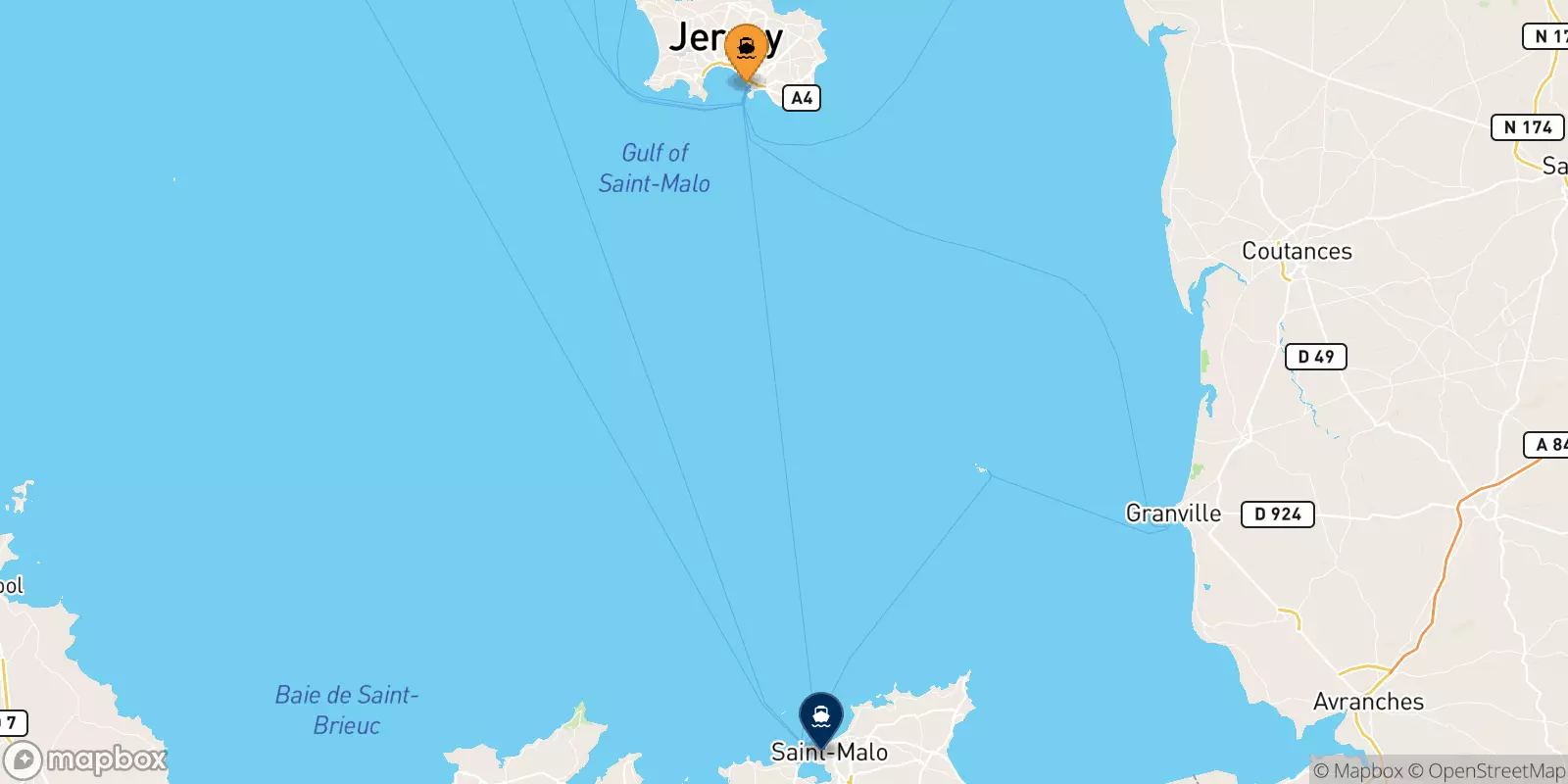 Ferries from (St Helier) Jersey to France