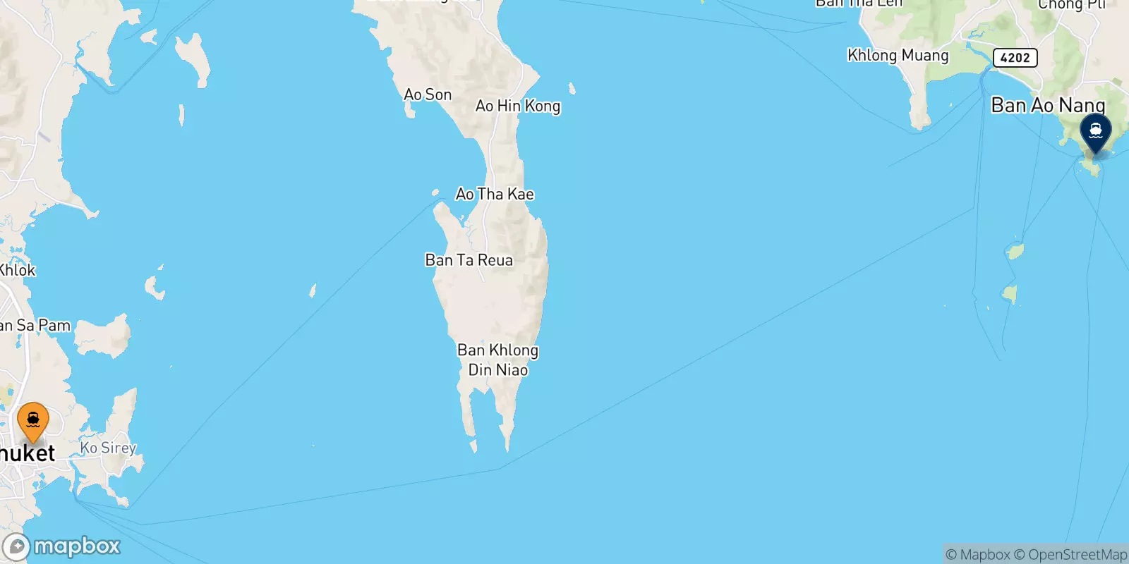 Ferries to East Railay Bay Beach Floating Pier