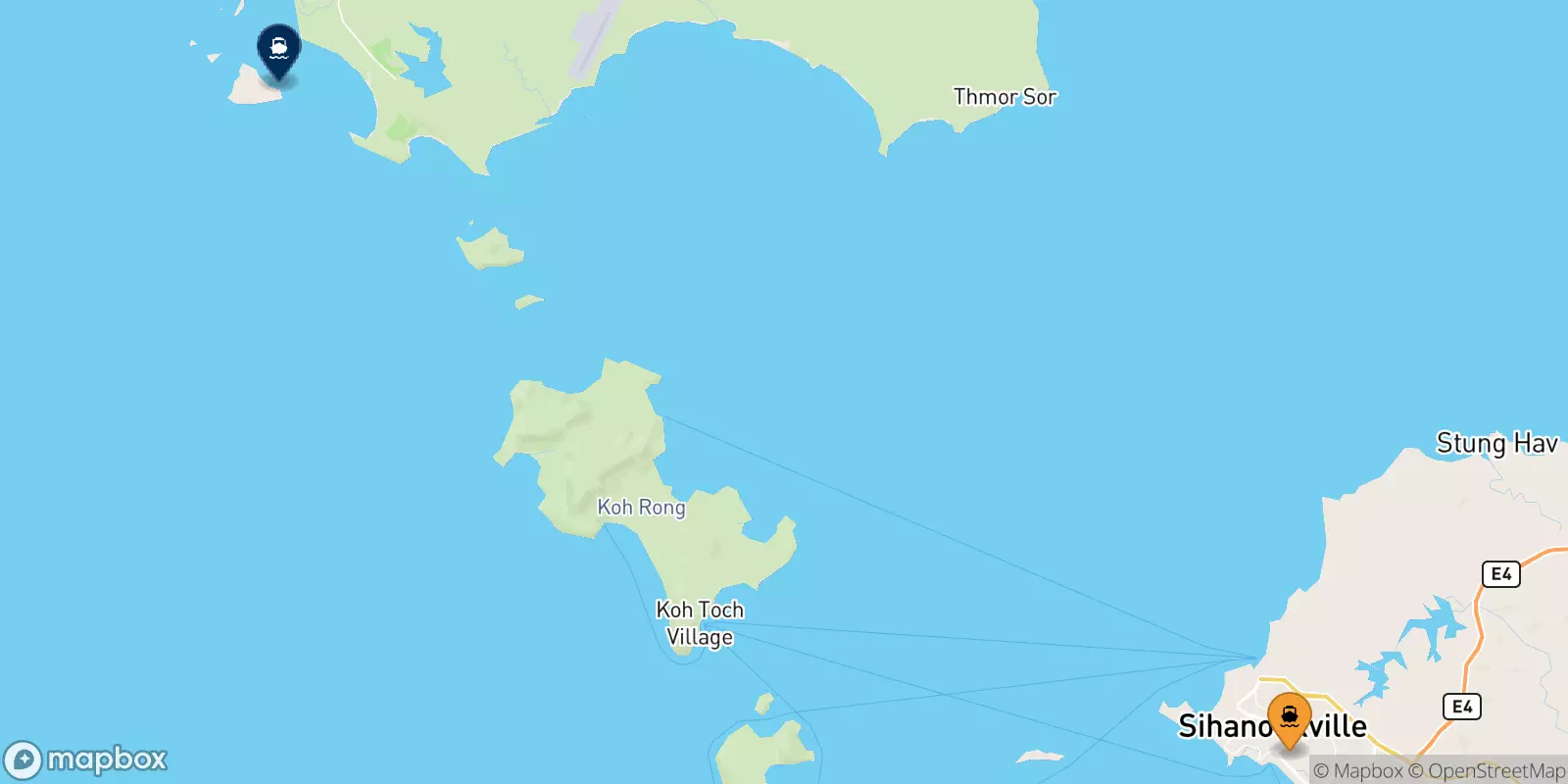 Ferries to Koh Sdach (Dara Sakor)