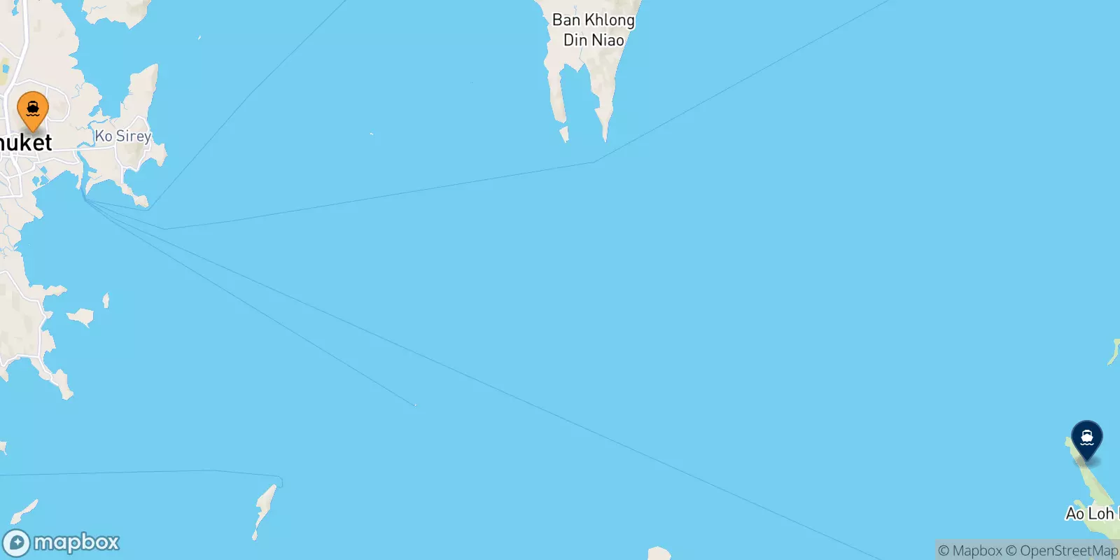 Ferries from Phuket (Rassada Pier) to Koh Phi Phi (Laemtong Beach)