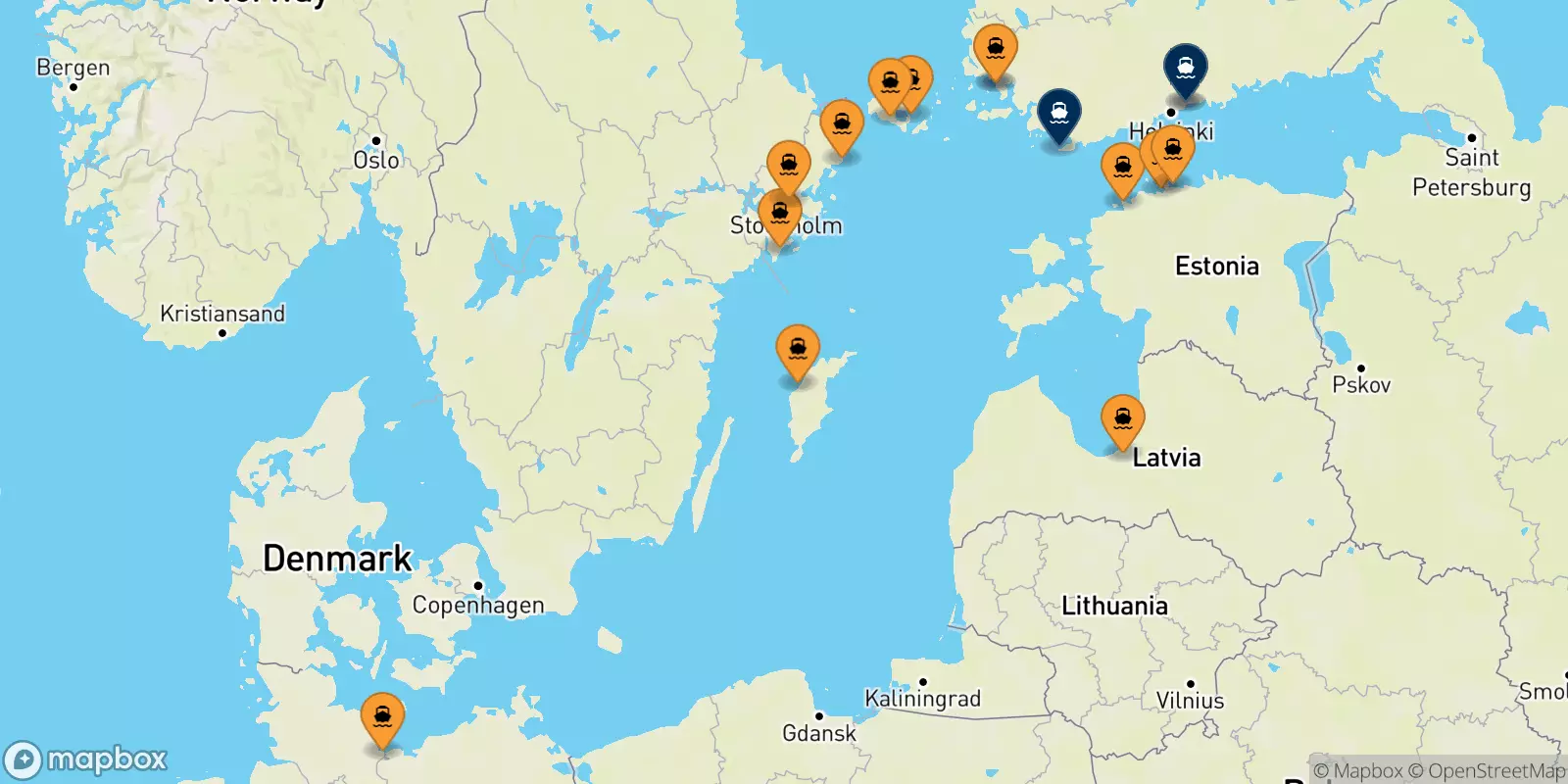 Ferries to Finland