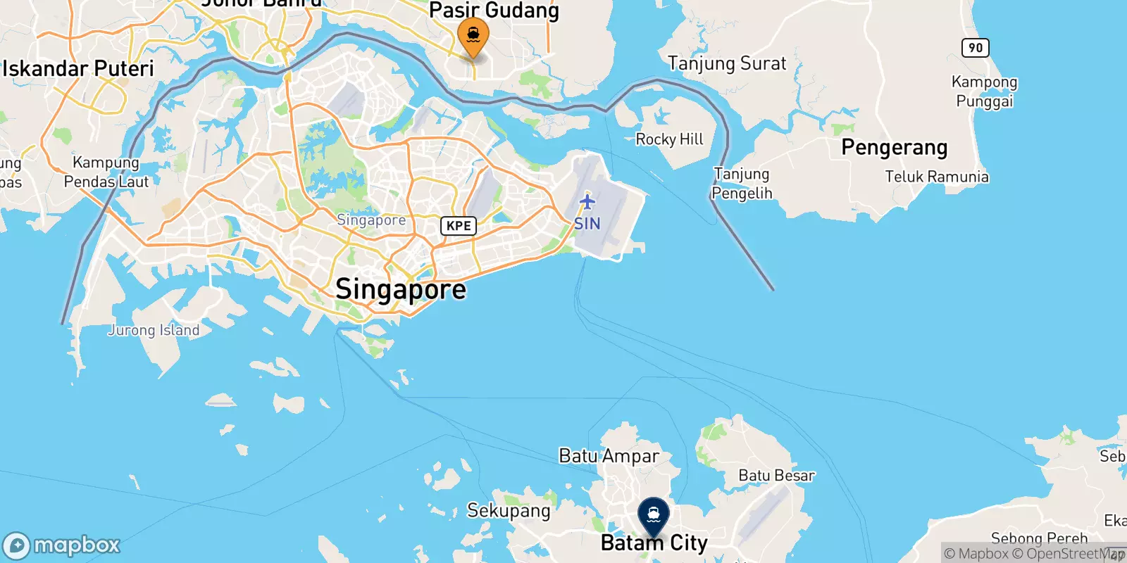 Ferries from Pasir Gudang to Batam