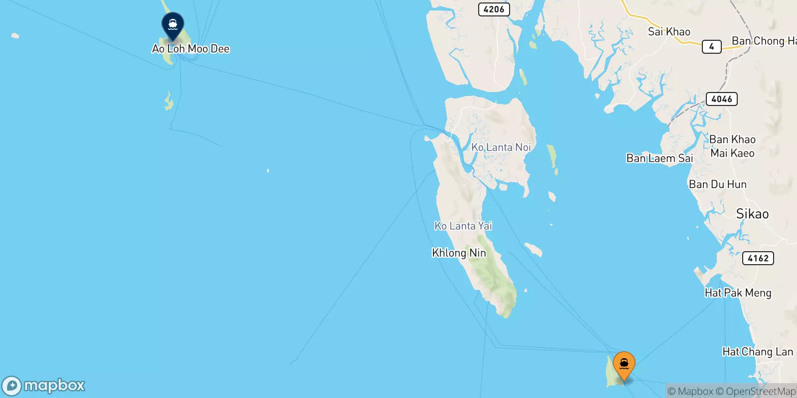 Ferries from Koh Ngai to the Phi Phi Islands