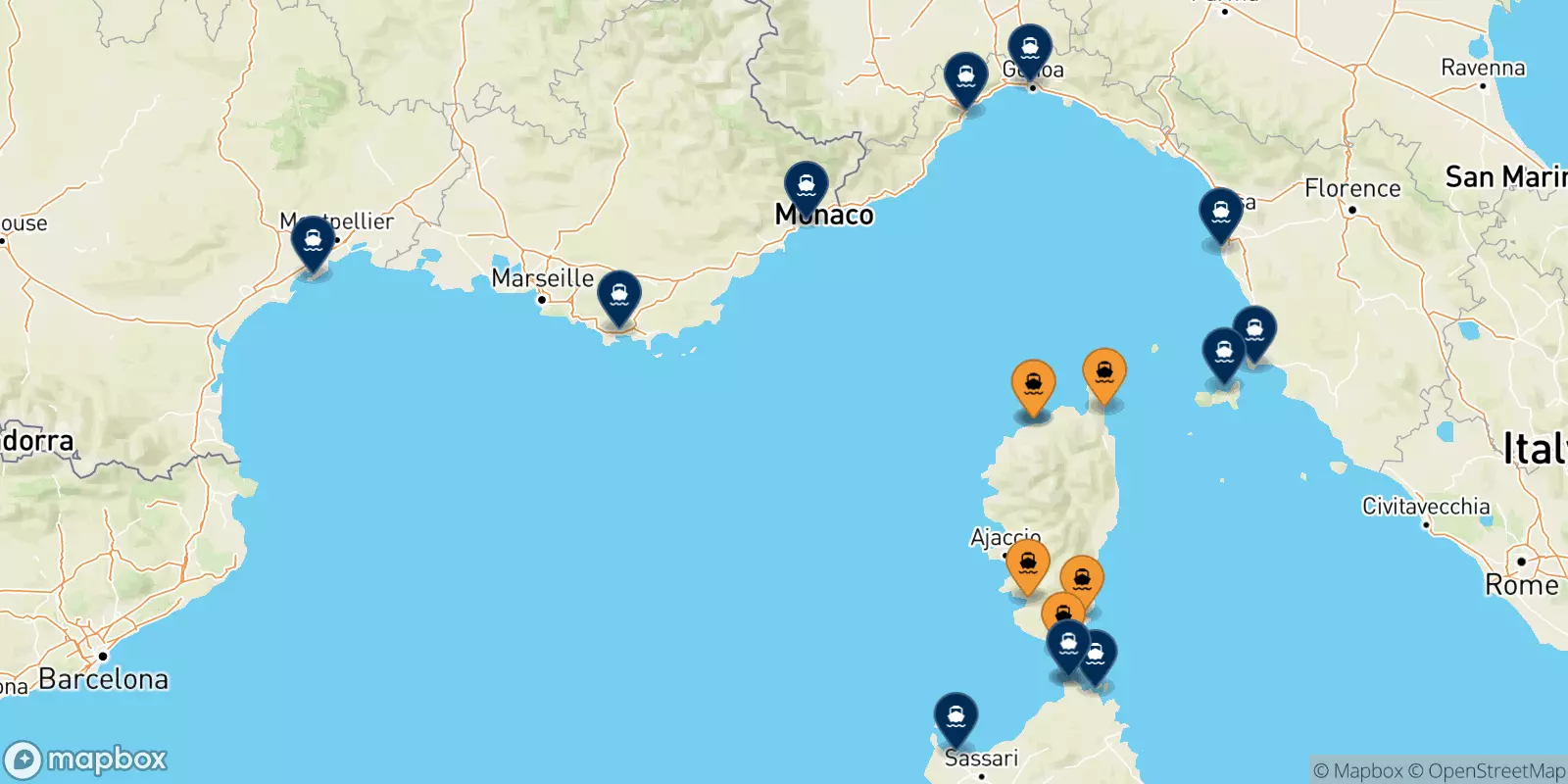 Ferries from Corsica