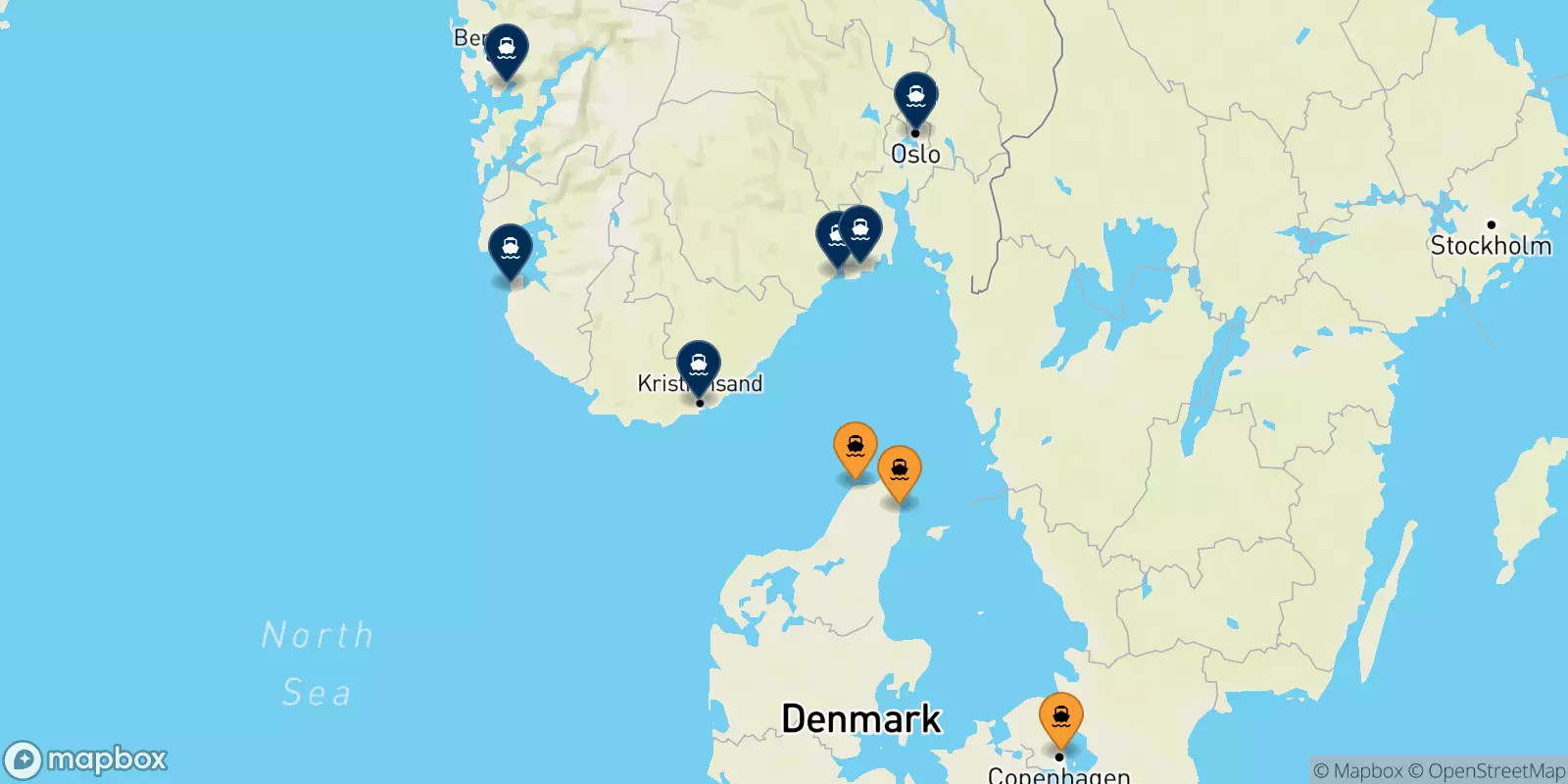 Ferries from Denmark to Norway